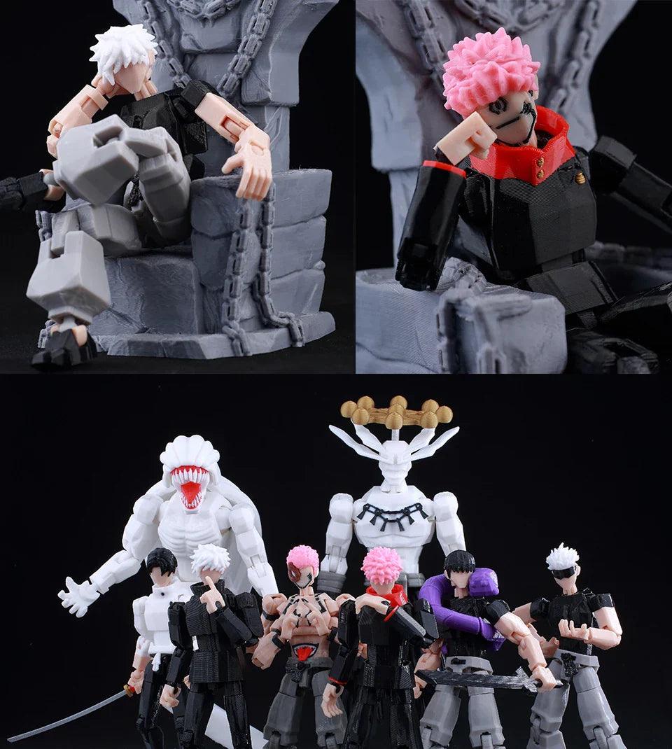 Jujutsu Kaisen 3D Printed Figurines Dynamic Poses Elite