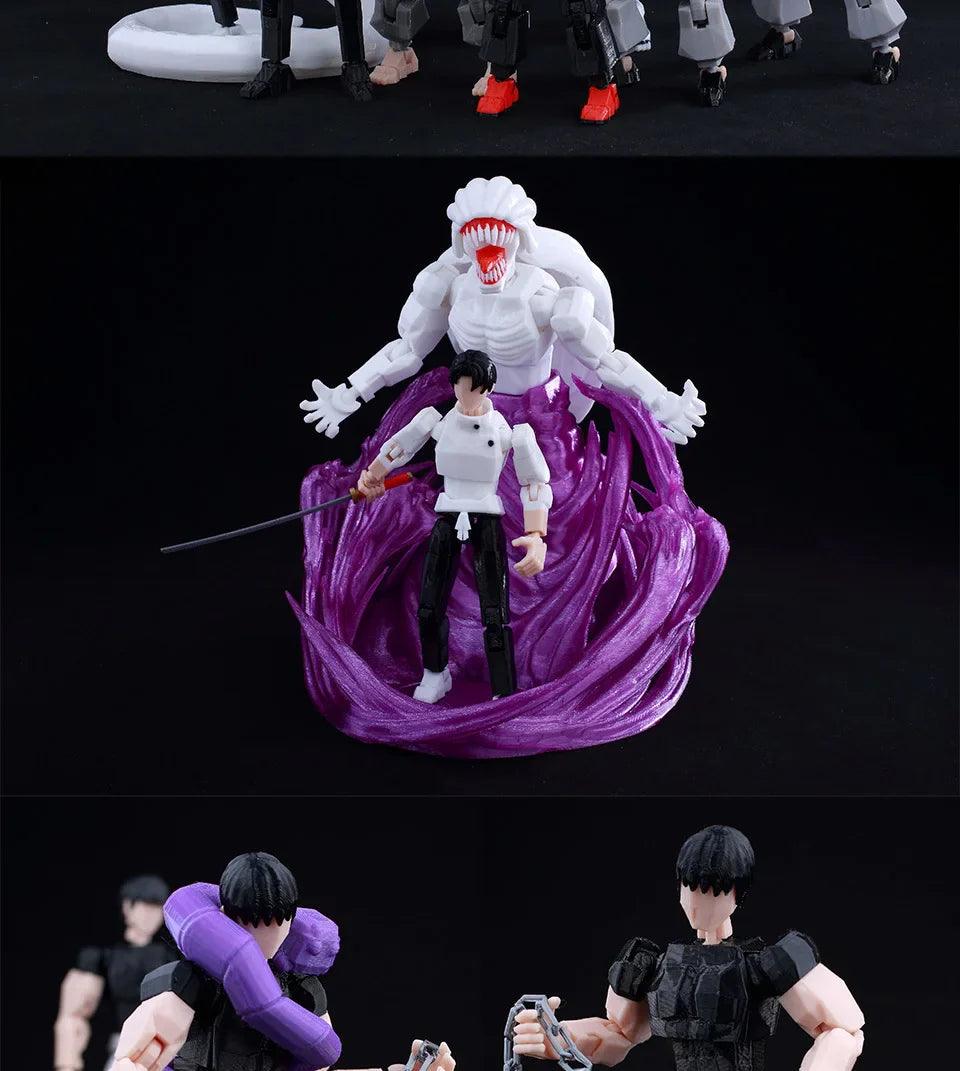 Jujutsu Kaisen 3D Printed Figurines Dynamic Poses Elite