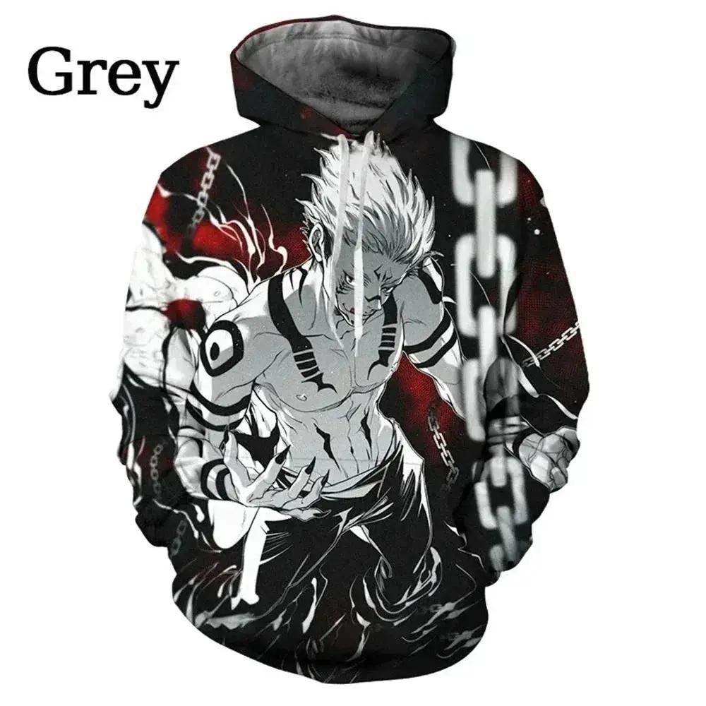 Jujutsu Kaisen Anime Pattern Men's Hoodie, Sweatshirt Men's Hoodie Fashion Pullover New Men's Clothing - ToylandEU