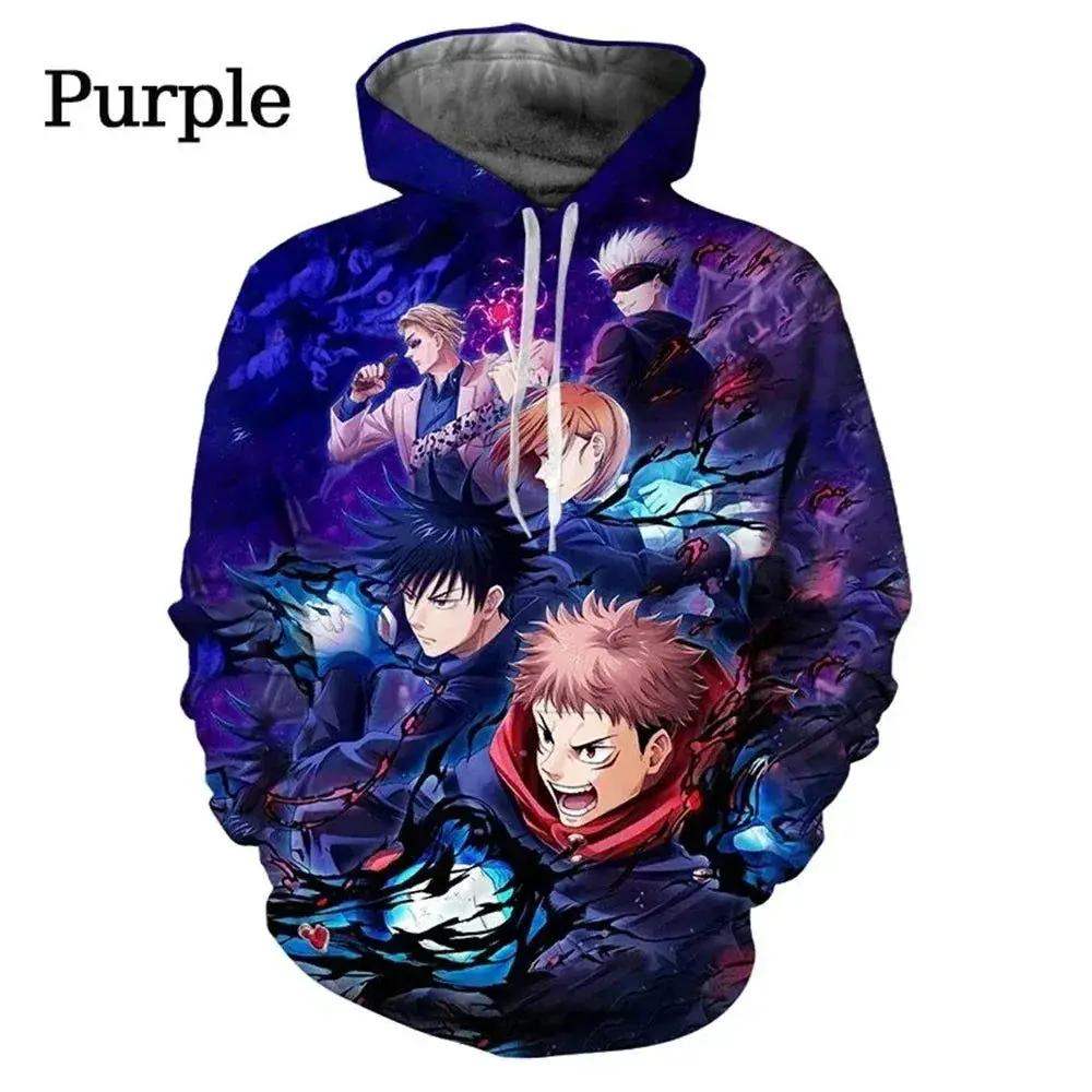 Jujutsu Kaisen Anime Pattern Men's Hoodie, Sweatshirt Men's Hoodie Fashion Pullover New Men's Clothing - ToylandEU