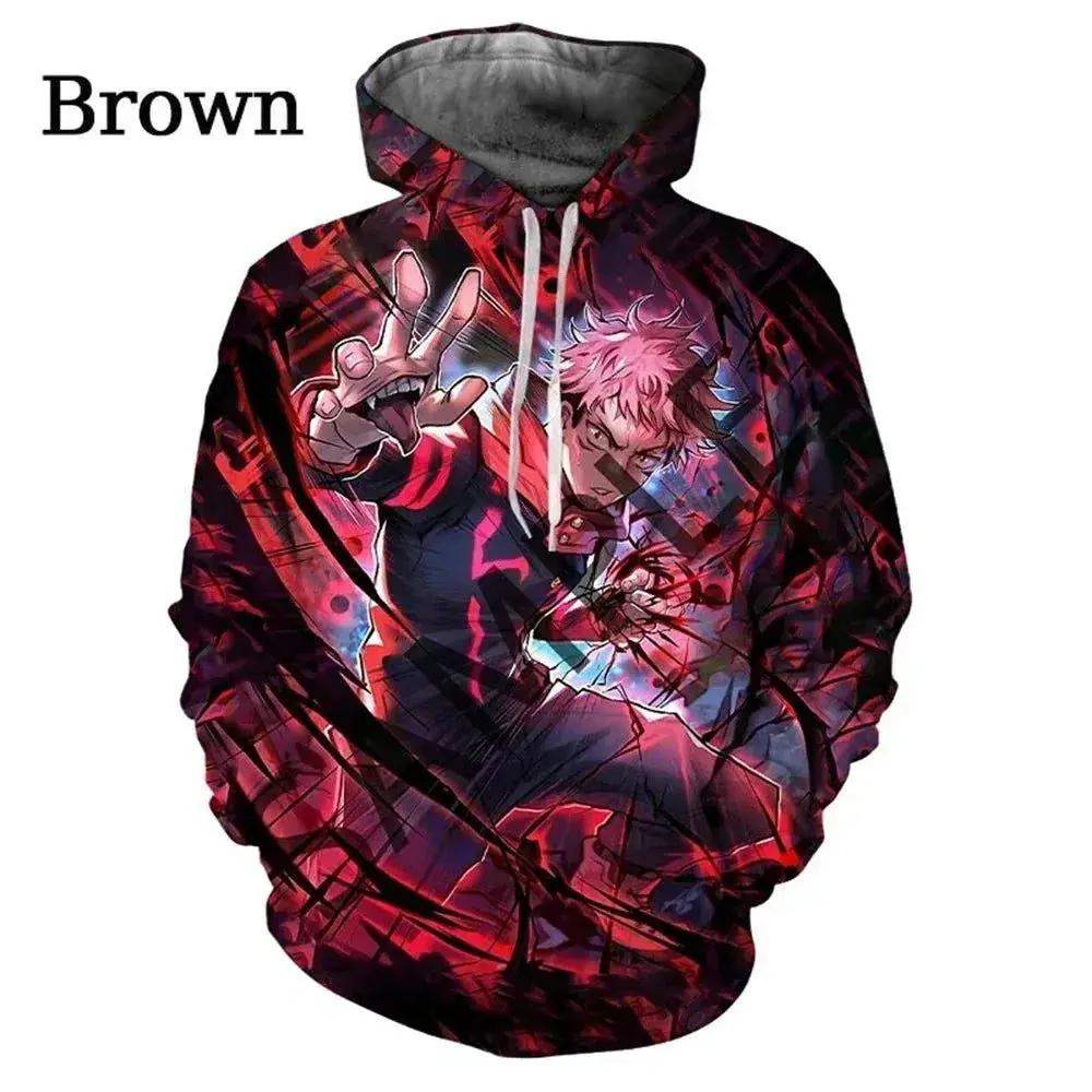Jujutsu Kaisen Anime Pattern Men's Hoodie, Sweatshirt Men's Hoodie Fashion Pullover New Men's Clothing - ToylandEU