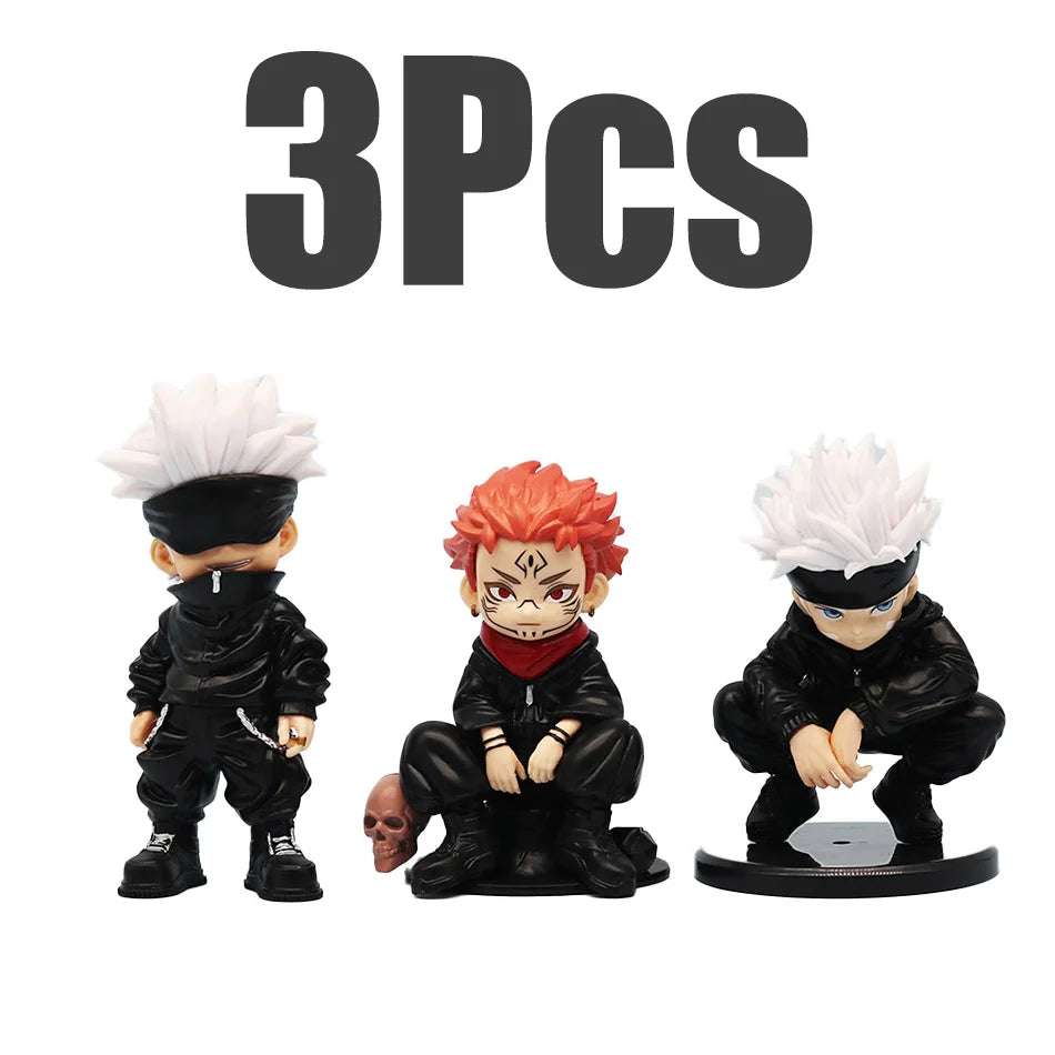 Jujutsu Kaisen Chibi Figurine Set Gojo Sukuna Cute 