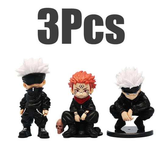  Jujutsu Kaisen Chibi Figurine Set Gojo Sukuna Cute 