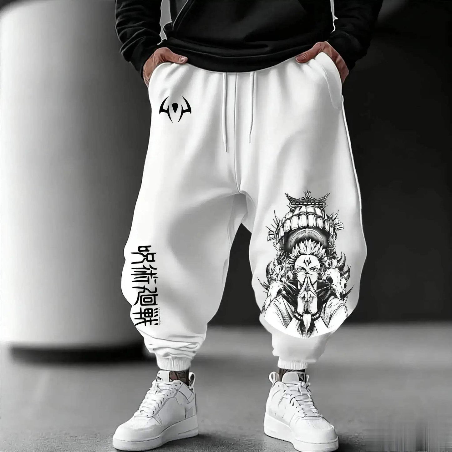 Jujutsu Kaisen Joggers With Graphic Anime Print For Unisex Streetwear - ToylandEU