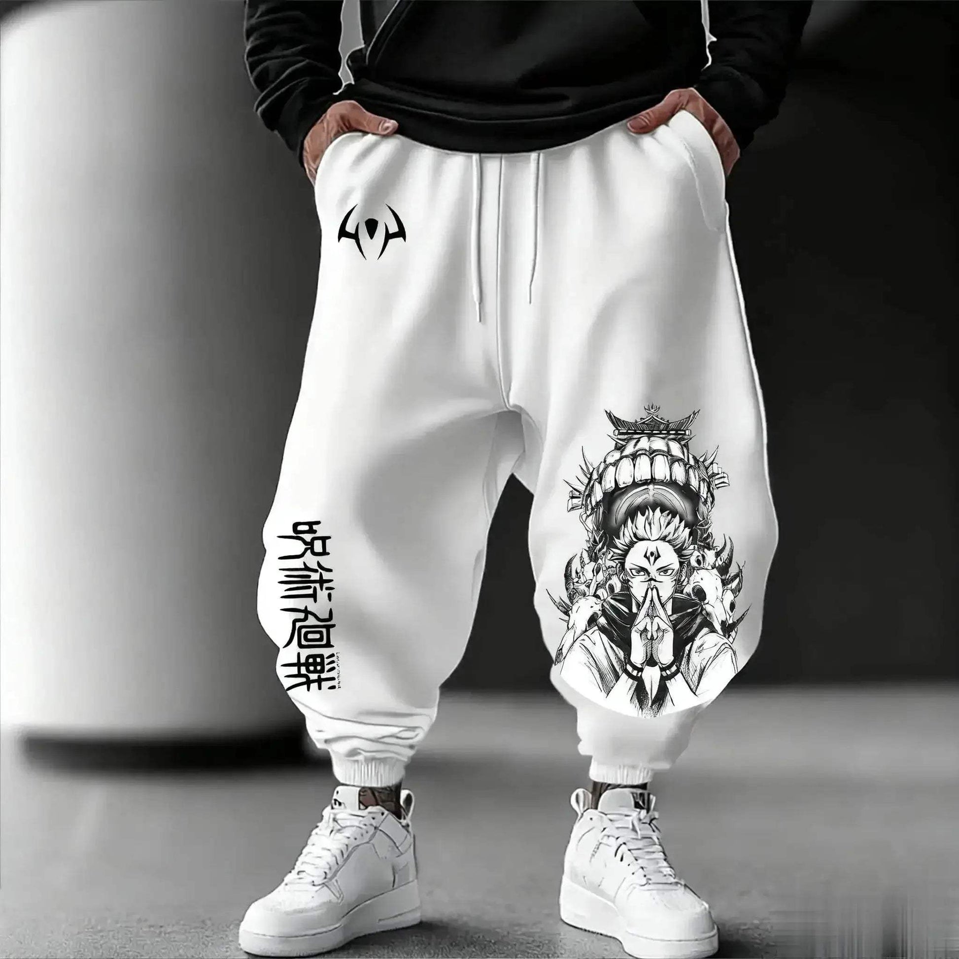 Jujutsu Kaisen Joggers With Graphic Anime Print For Unisex Streetwear - ToylandEU