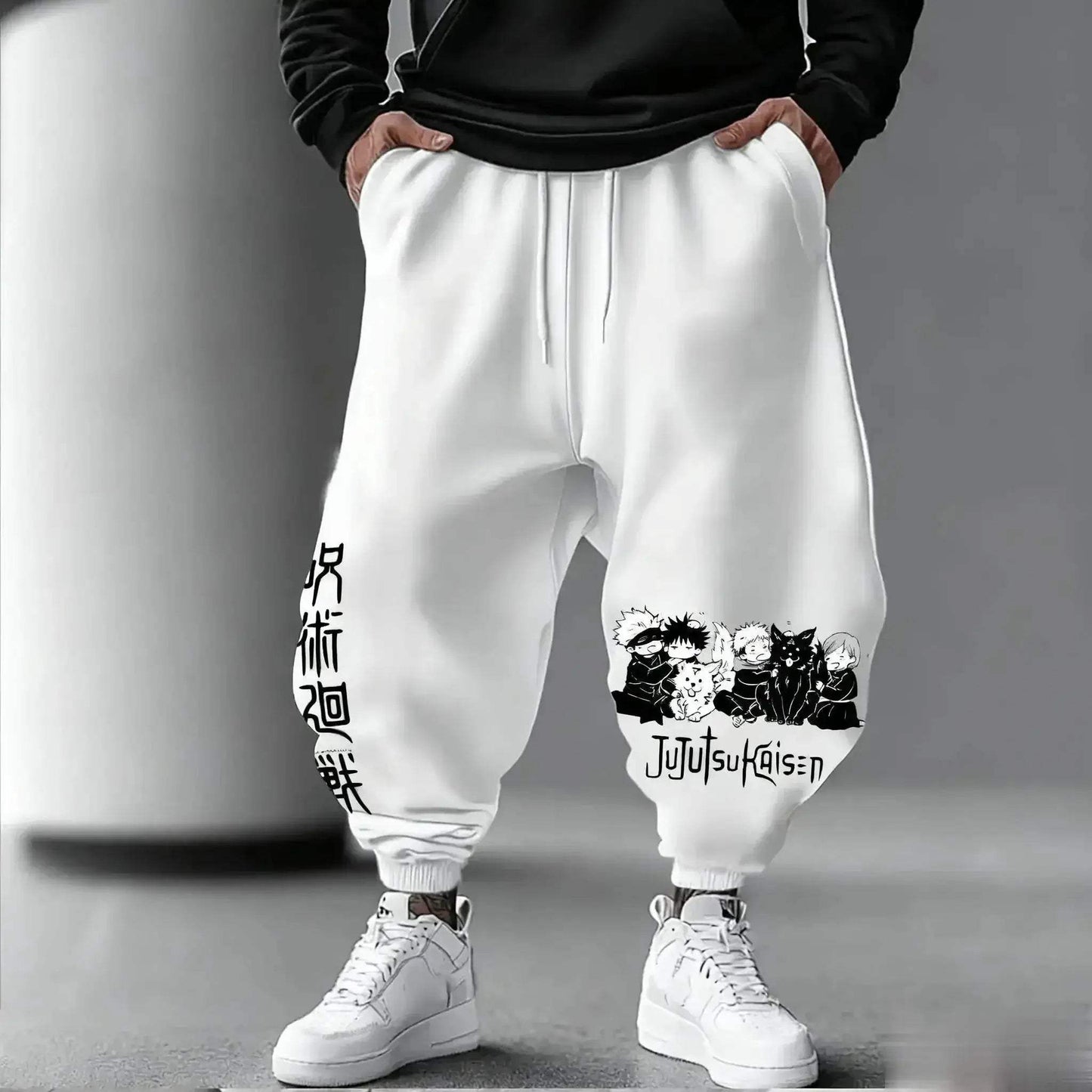 Jujutsu Kaisen Joggers With Graphic Anime Print For Unisex Streetwear - ToylandEU