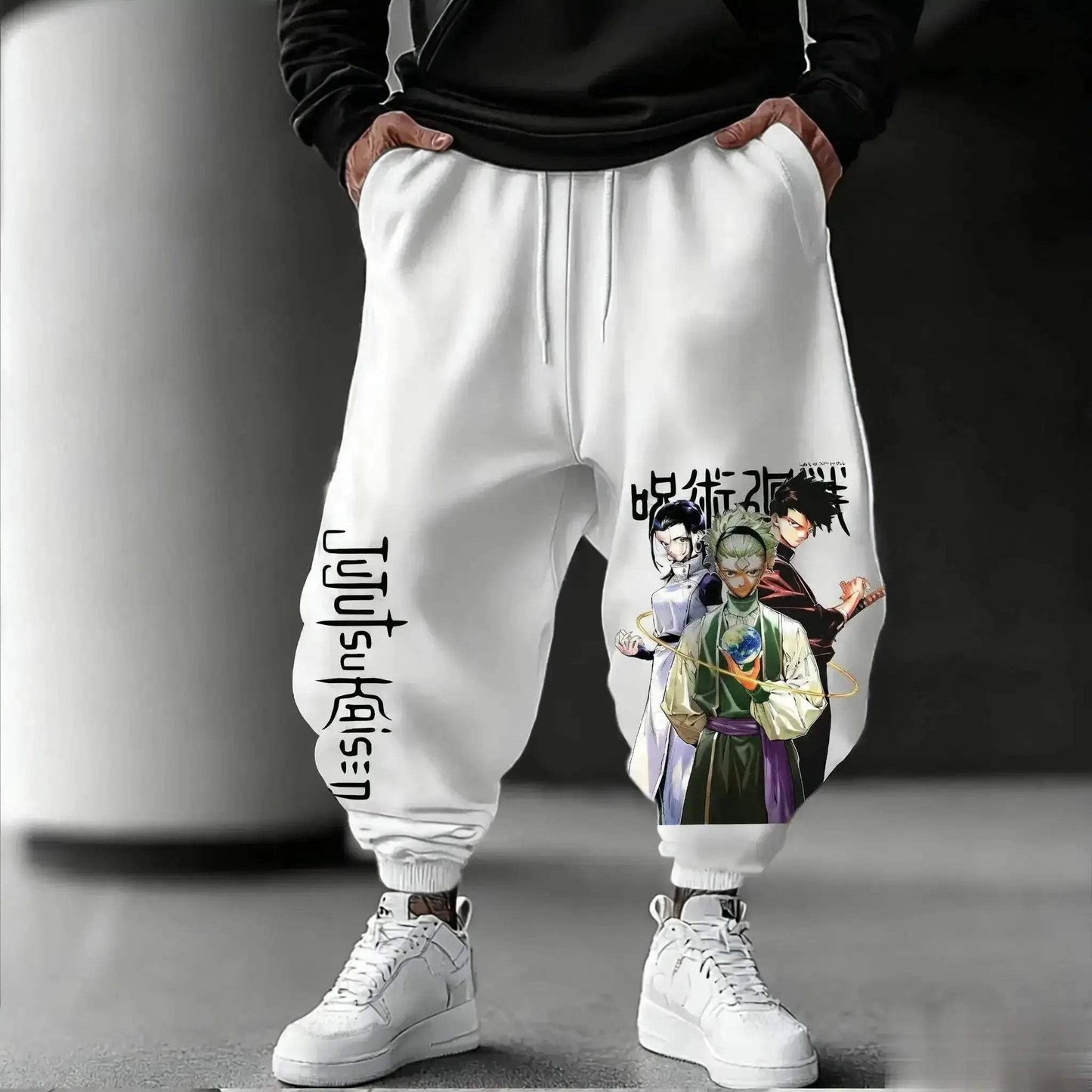 Jujutsu Kaisen Joggers With Graphic Anime Print For Unisex Streetwear - ToylandEU