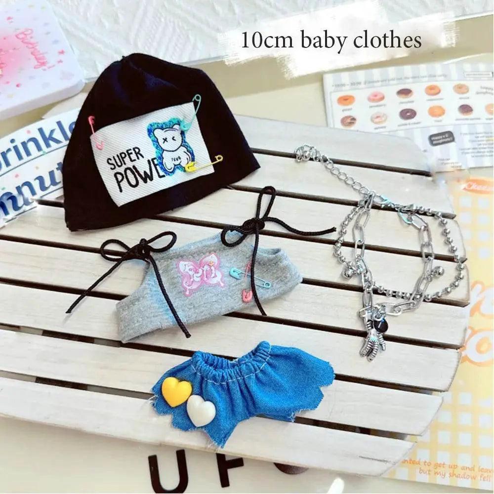  17cm Labubu Doll Clothing Toy Cute Mini Plush Doll Clothing Accessory Set Jumpsuit Children's Gift -  ToylandEU™