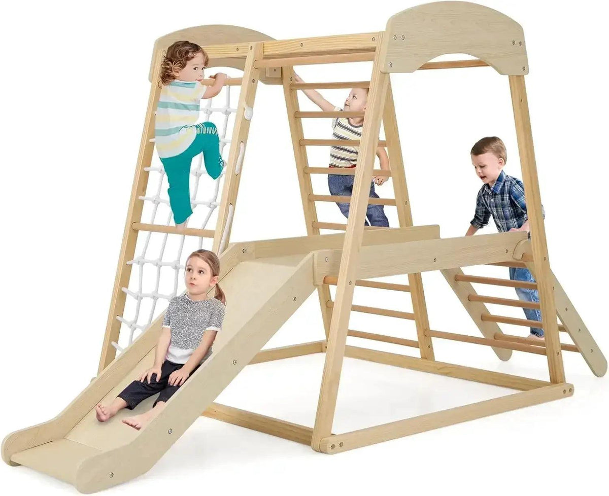  Indoor Jungle Gym Wooden Climber 6 In 1 Playground -  ToylandEU™