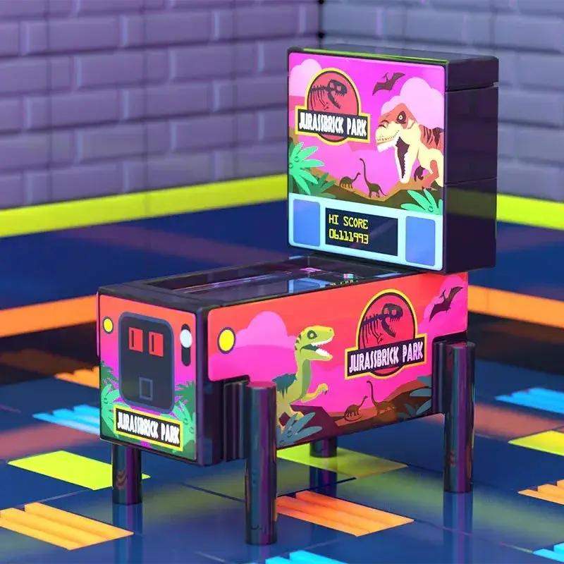Jurassbrick Park - Pinball Arcade Machine Building Set made using LEGO parts - ToylandEU