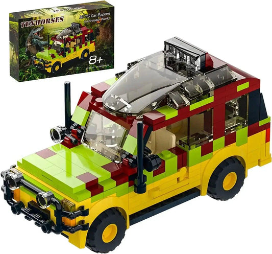  Jurassic Building Block Set Off Road Dinosaur Car Toys -  ToylandEU™