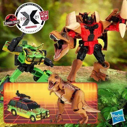 Jurassic Park Transformers Mashup Tyrannocon Rex Autobot JP93 Collector Set - ToylandEU