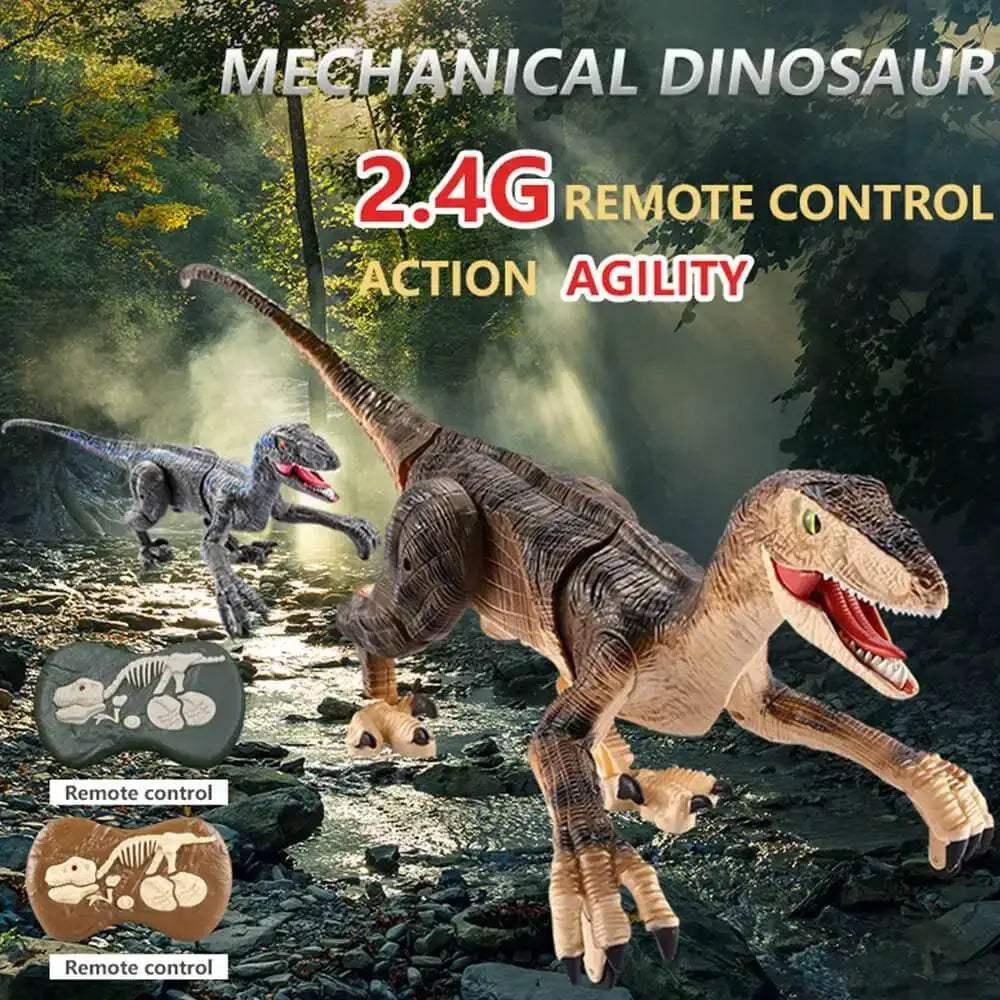  Jurassic Velociraptor RC Dinosaur Toy for Kids - LED Light, Roaring,  -  ToylandEU™