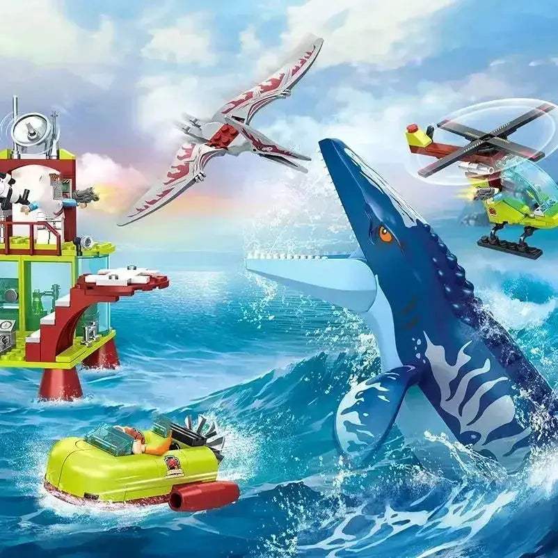 Jurassic World Mosasaurus Attack Bricks For Creative Play - ToylandEU