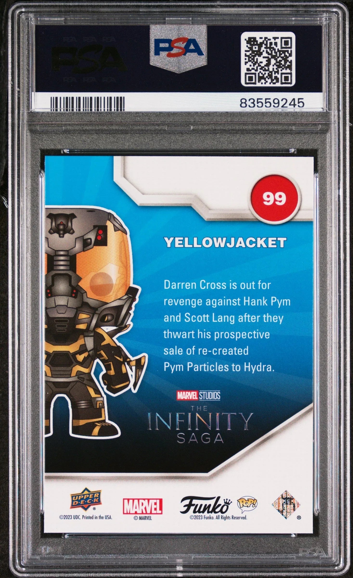 2023 UPPER DECK FUNKO POP MARVEL YELLOWJACKET PLATINUM #99 PSA 10 - ToylandEU