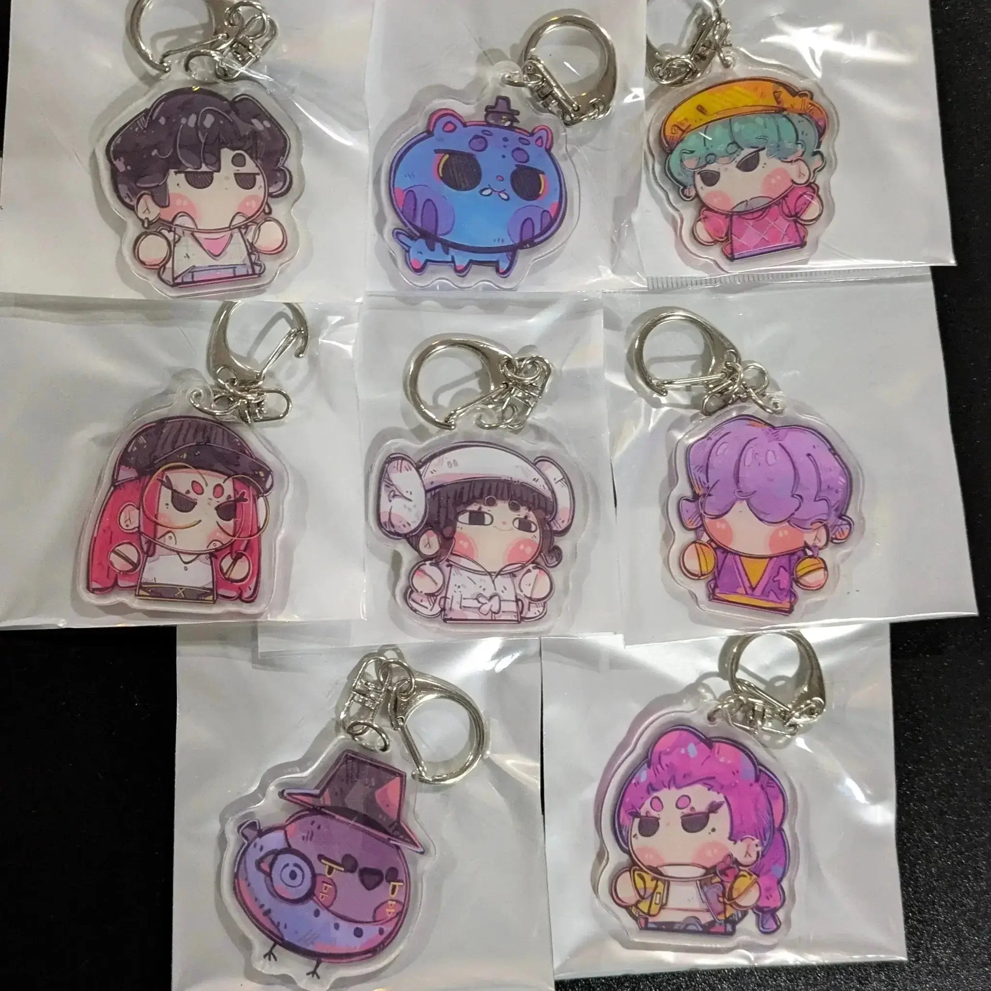 K-Pop Demon Hunters Chibi Keychains Durable Acrylic Eight Designs - ToylandEU