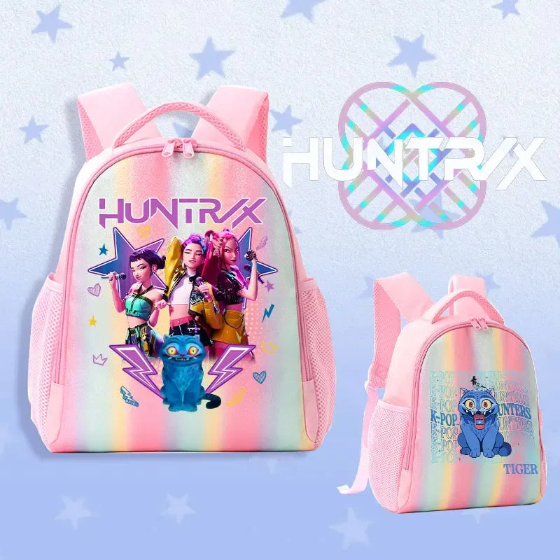 K Pop Demon Hunters Kids Backpack Rainbow Shoulder Bag - ToylandEU
