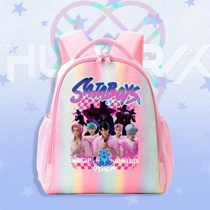 K Pop Demon Hunters Kids Backpack Rainbow Shoulder Bag - ToylandEU