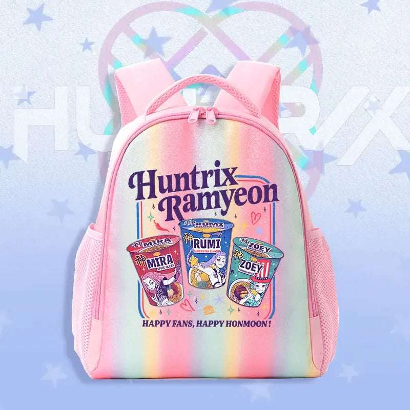 K Pop Demon Hunters Kids Backpack Rainbow Shoulder Bag - ToylandEU