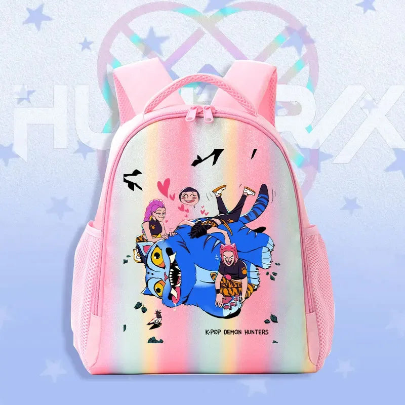 K Pop Demon Hunters Kids Backpack Rainbow Shoulder Bag - ToylandEU