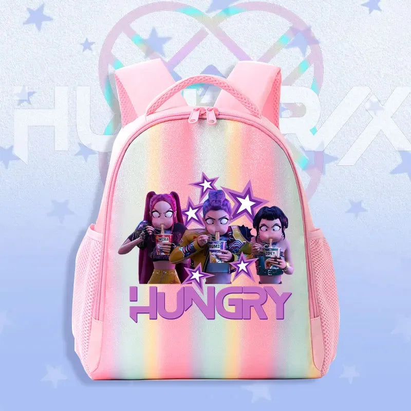 K Pop Demon Hunters Kids Backpack Rainbow Shoulder Bag - ToylandEU
