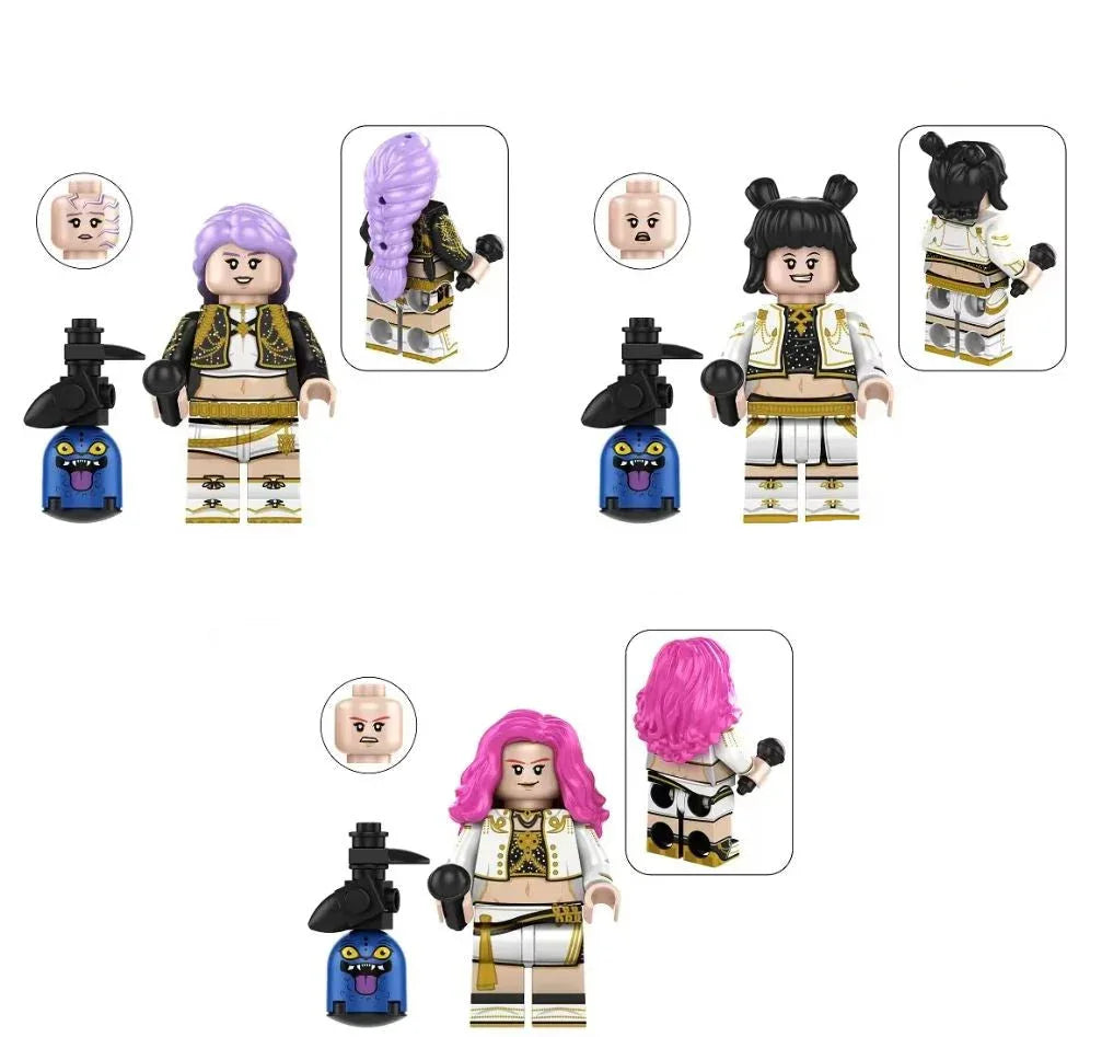 K-Pop Demon Squad Custom Minifig Set – Anime Idol Warriors Collection - ToylandEU