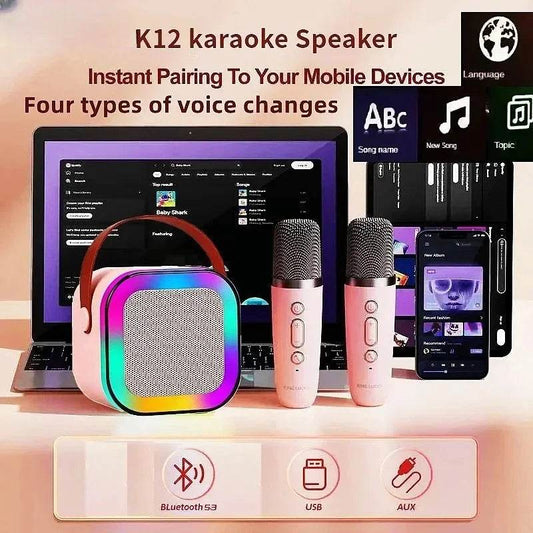 K12 Bluetooth Karaoke Machine Portable 5.3 PA Speaker System - ToylandEU