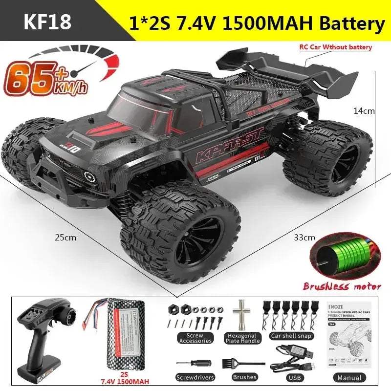 KF18 1to14 4WD RC Car With Brushless Motor High Speed - ToylandEU
