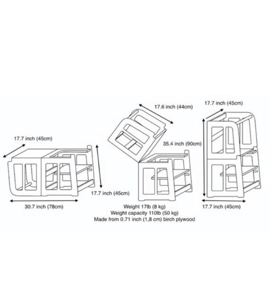 Climb and Play 2in1 Montessori Learning Tower & Desk - ToylandEU