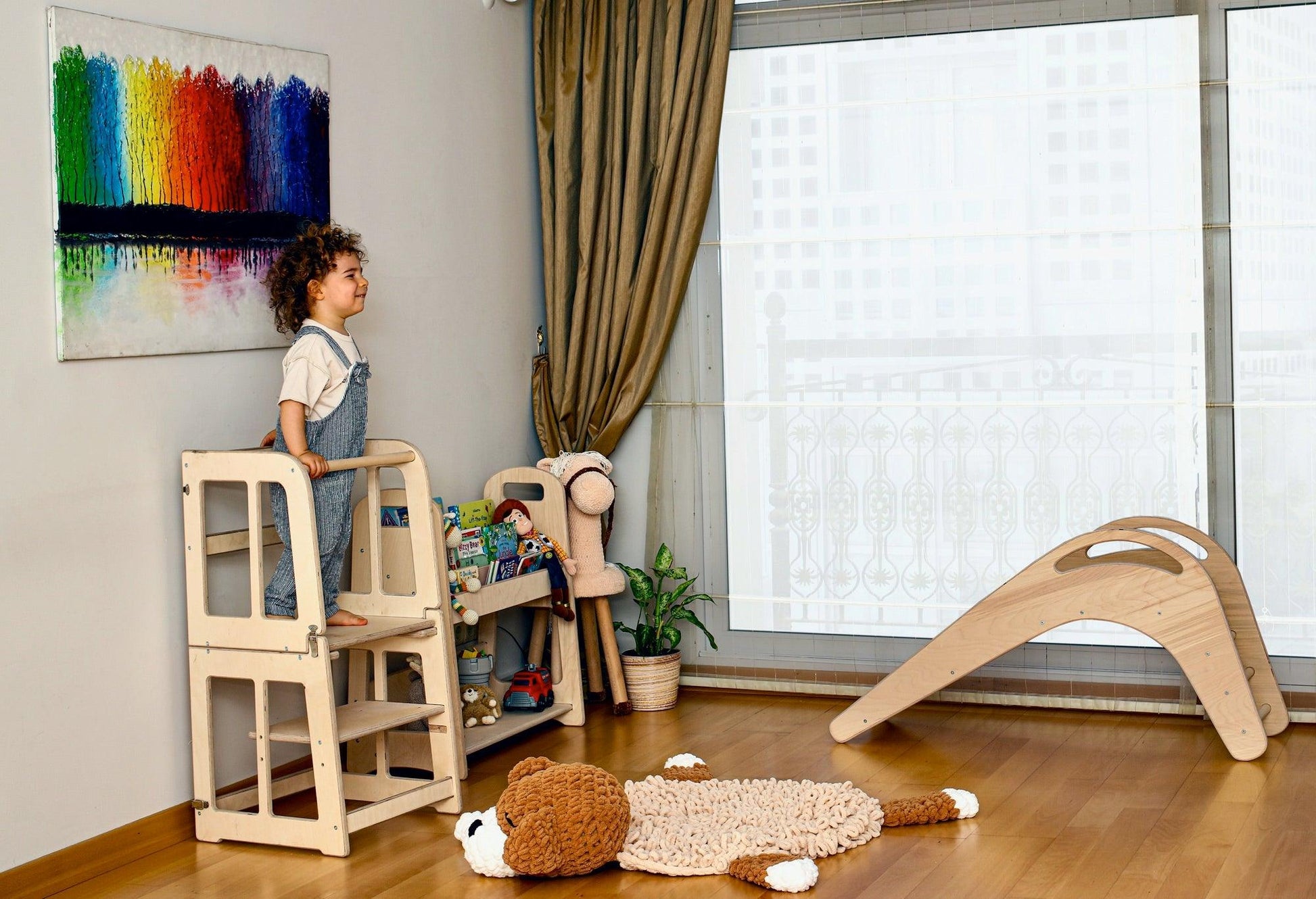 Climb and Play 2in1 Montessori Learning Tower & Desk - ToylandEU