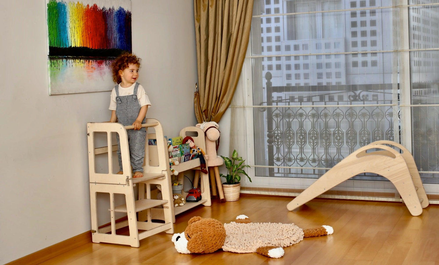 Climb and Play 2in1 Montessori Learning Tower & Desk - ToylandEU