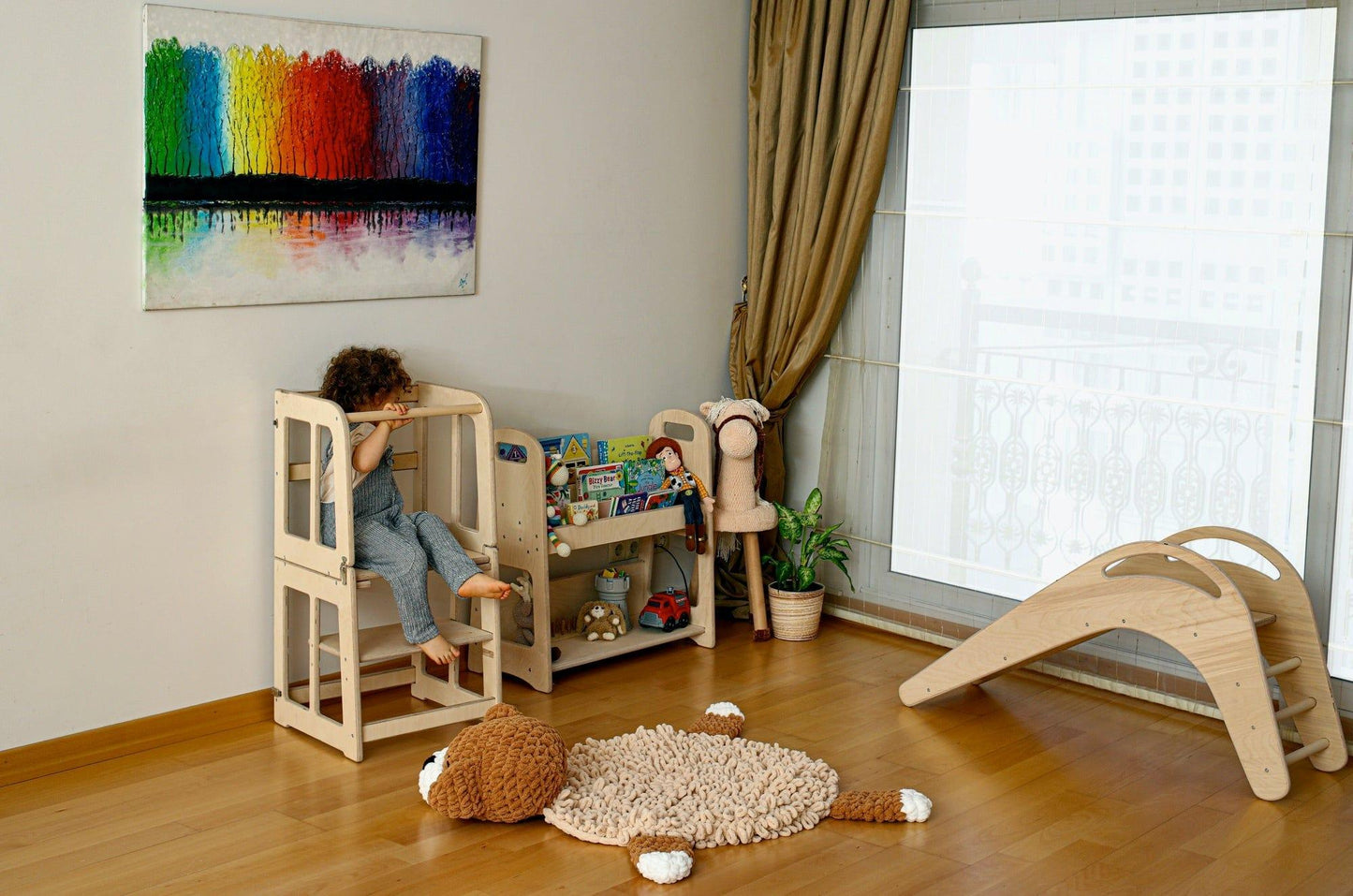 Climb and Play 2in1 Montessori Learning Tower & Desk - ToylandEU