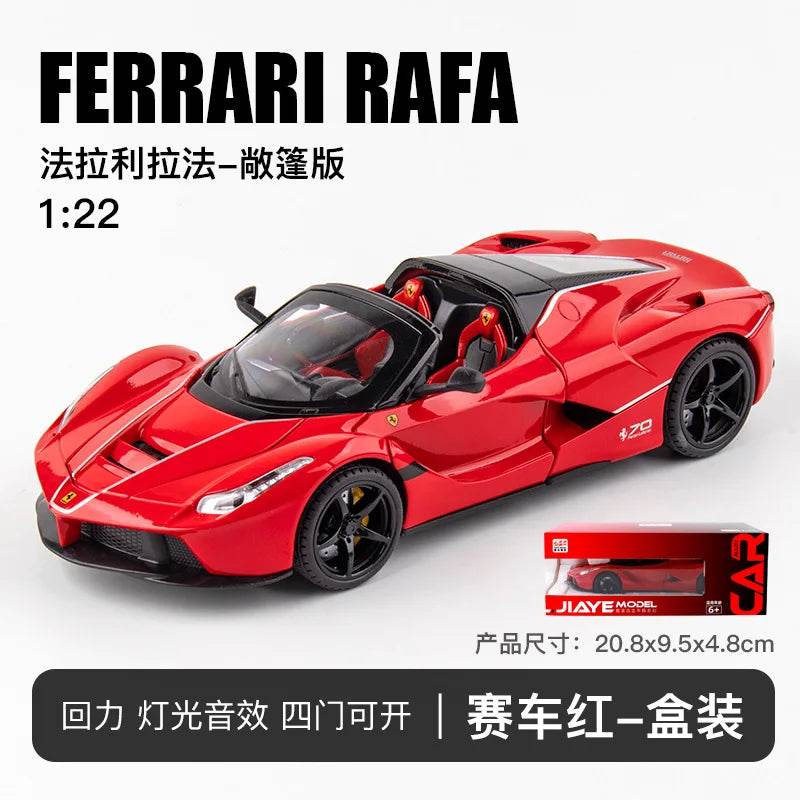 KIDAMI 1:22 Ferrari Rafa Diecast Car with Lights and Sound Effects - ToylandEU