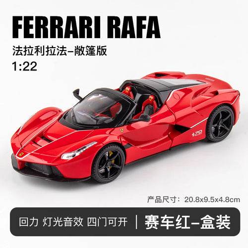 KIDAMI 1:22 Ferrari Rafa Diecast Car with Lights and Sound Effects - ToylandEU