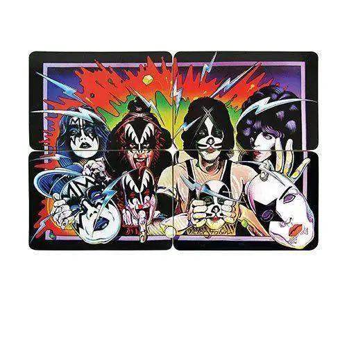 Kiss Unmasked Poster Art Coasters Set Of 4 Reproduction - ToylandEU