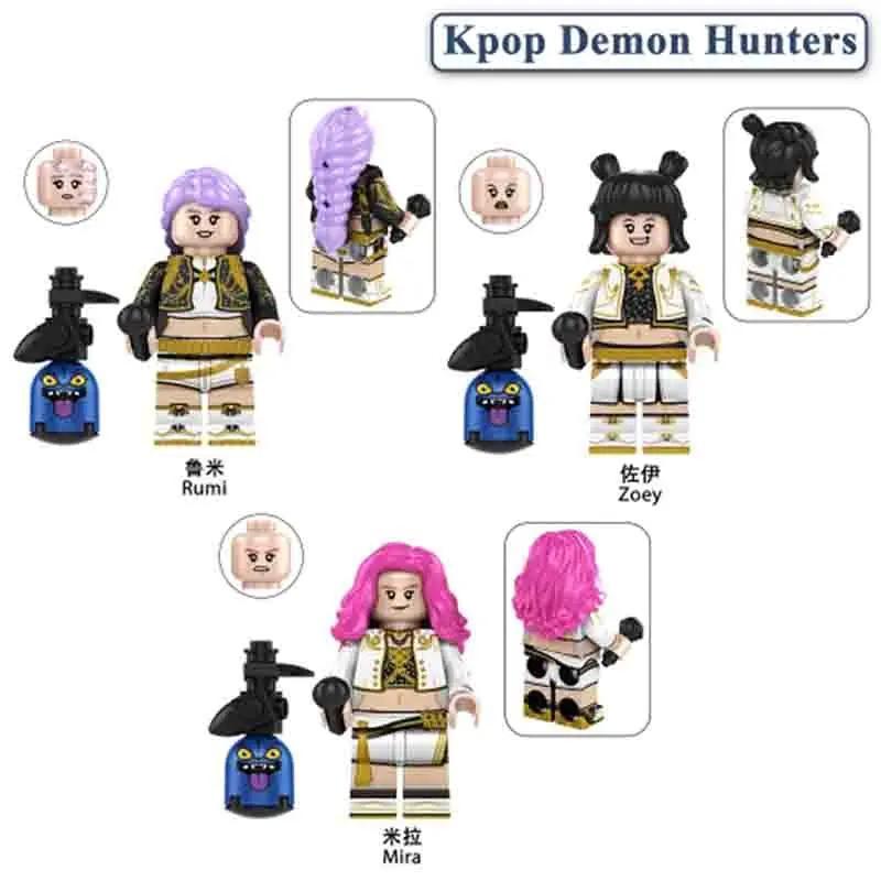  KPOP Demon Hunters set of 3 Anime Lego Minifigures Custom Toys -  ToylandEU™