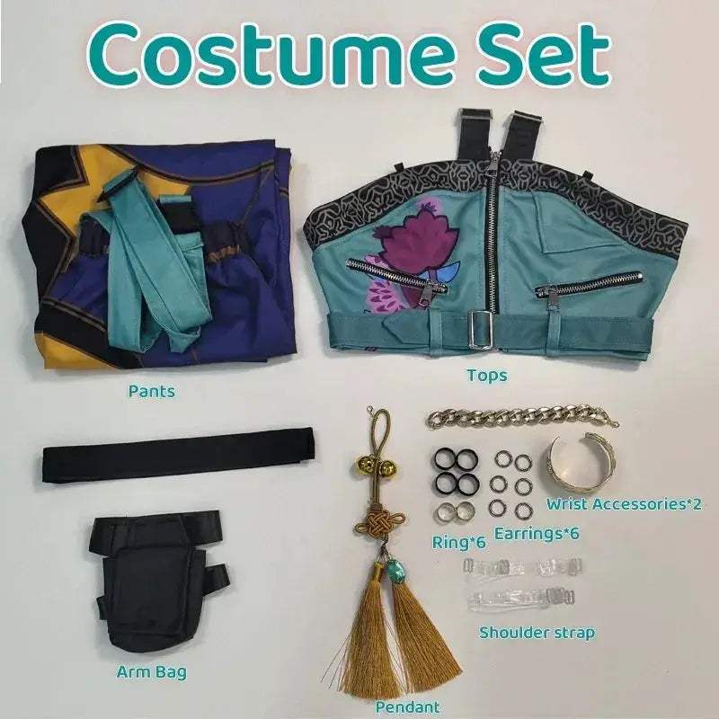 KPop Demon Cosplay Costume Zoe Wig Complete Set With Accessories - ToylandEU