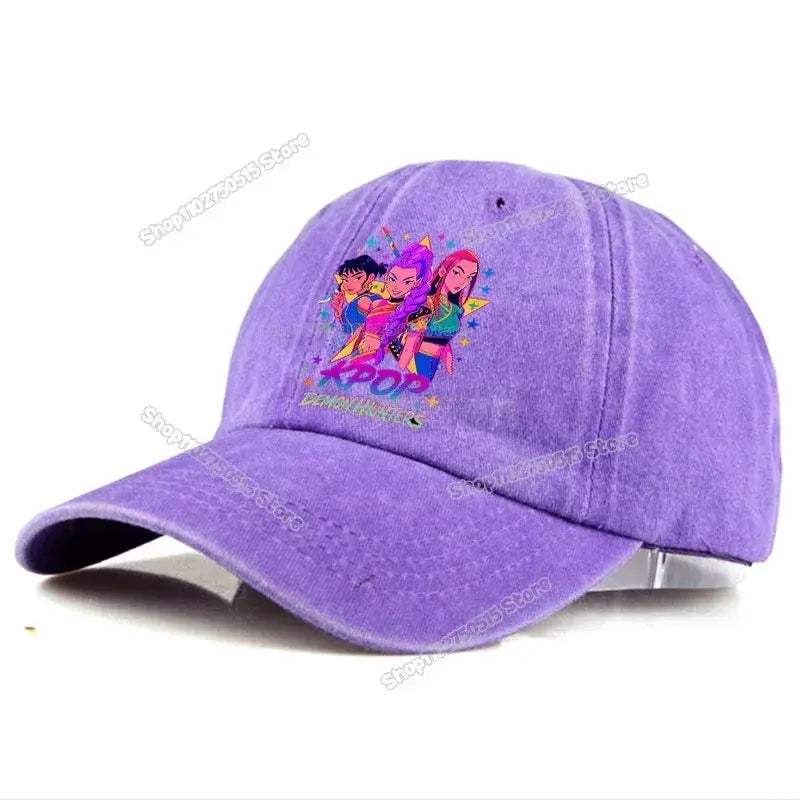 KPop Demon Hunters Retro Washed Baseball Cap Snapback For Women - ToylandEU