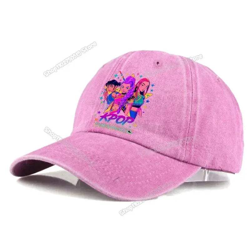 KPop Demon Hunters Retro Washed Baseball Cap Snapback For Women - ToylandEU