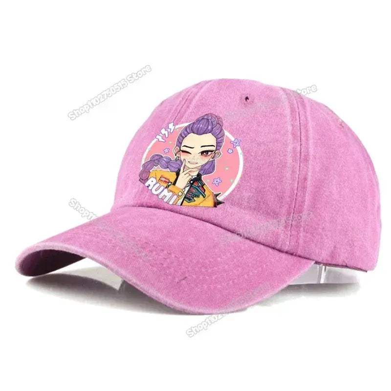 KPop Demon Hunters Retro Washed Baseball Cap Snapback For Women - ToylandEU