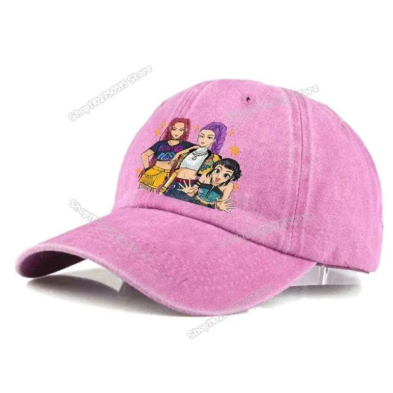 KPop Demon Hunters Retro Washed Baseball Cap Snapback For Women - ToylandEU