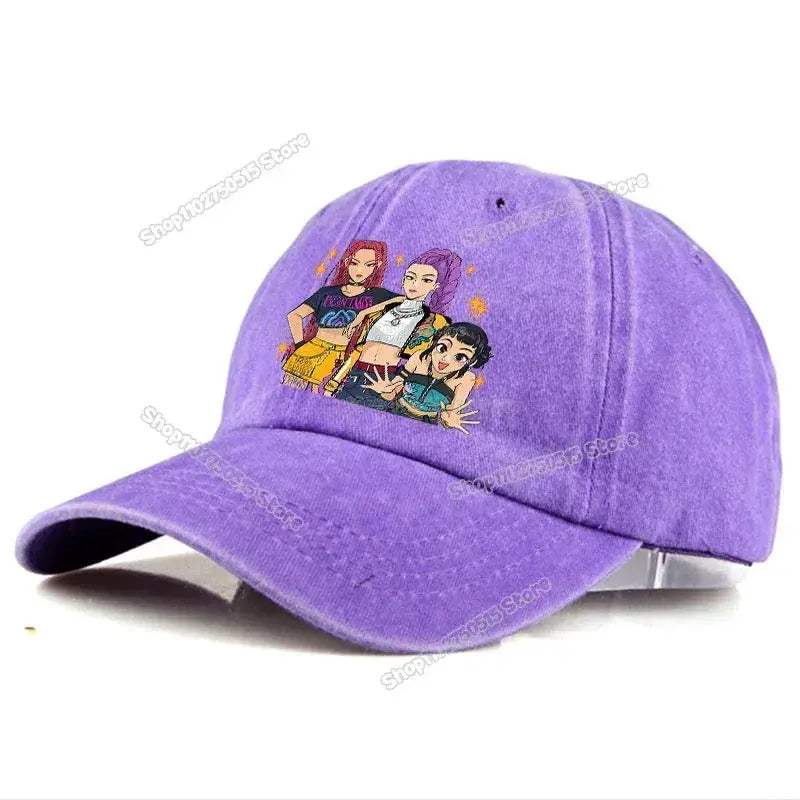 KPop Demon Hunters Retro Washed Baseball Cap Snapback For Women - ToylandEU
