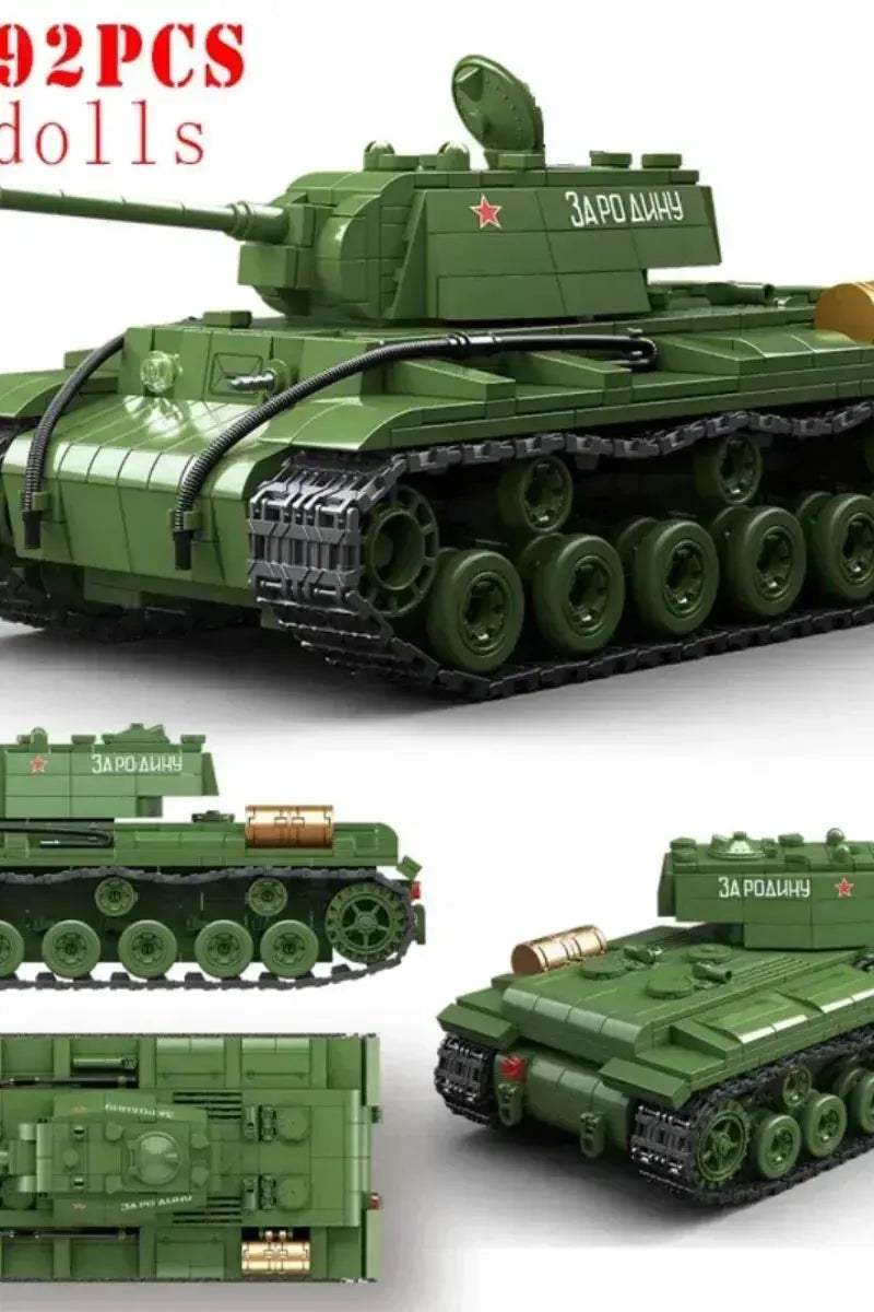 KV1 Tank Building Block Set 1192 Pieces Durable Kids Gift - ToylandEU