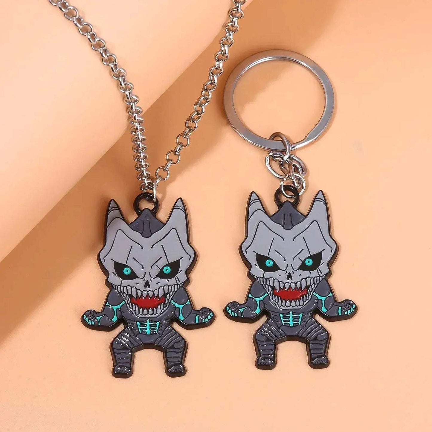 Kaiju No 8, Anime Keychain Necklace Fashion Kaiju No. 8 Metal Necklaces - ToylandEU