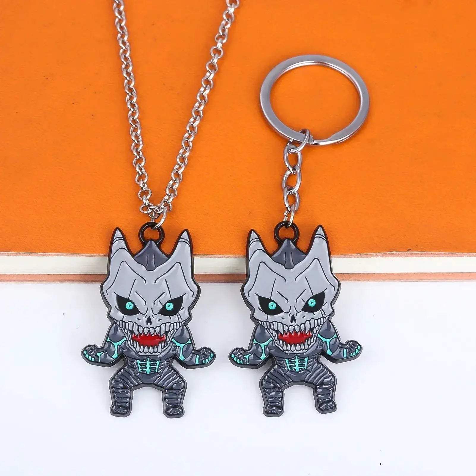 Kaiju No 8, Anime Keychain Necklace Fashion Kaiju No. 8 Metal Necklaces - ToylandEU