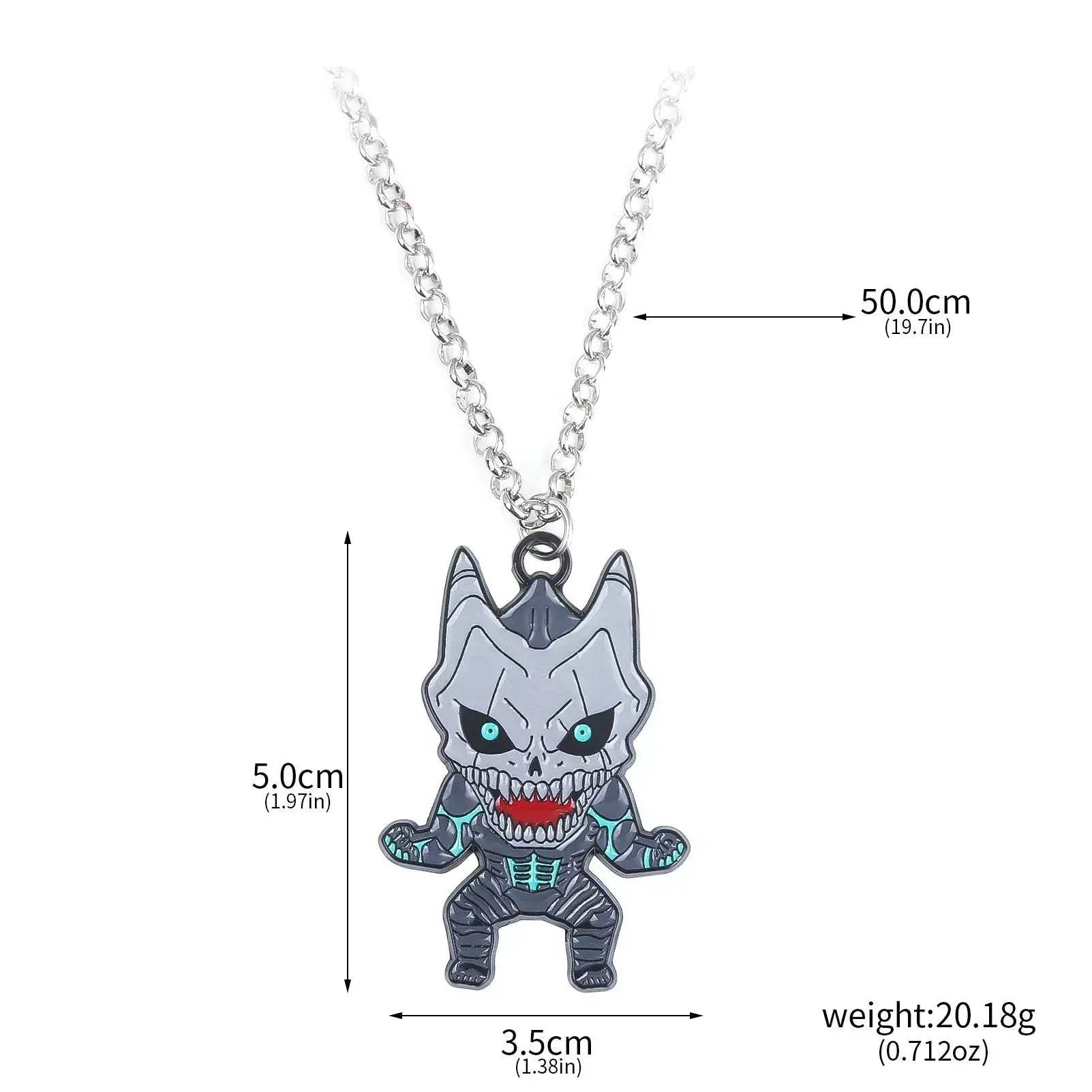 Kaiju No 8, Anime Keychain Necklace Fashion Kaiju No. 8 Metal Necklaces - ToylandEU