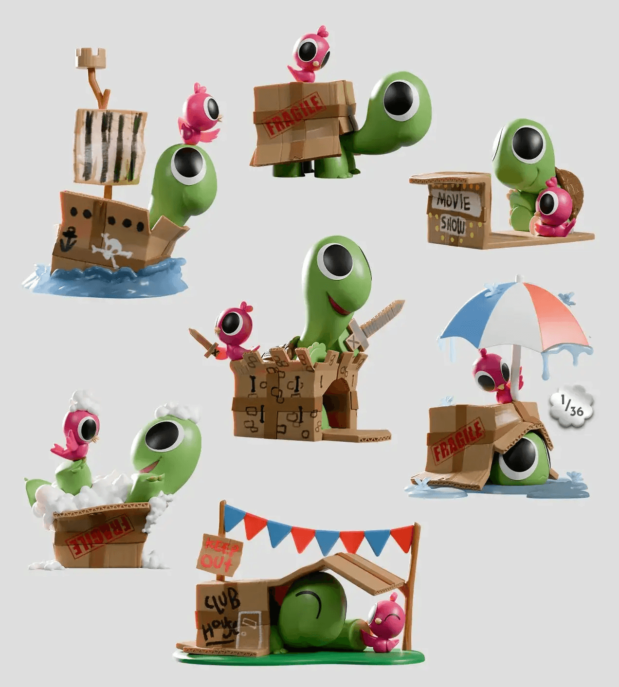 Kaleidos Creative: Box Turtle & Bird Blind Box - ToylandEU