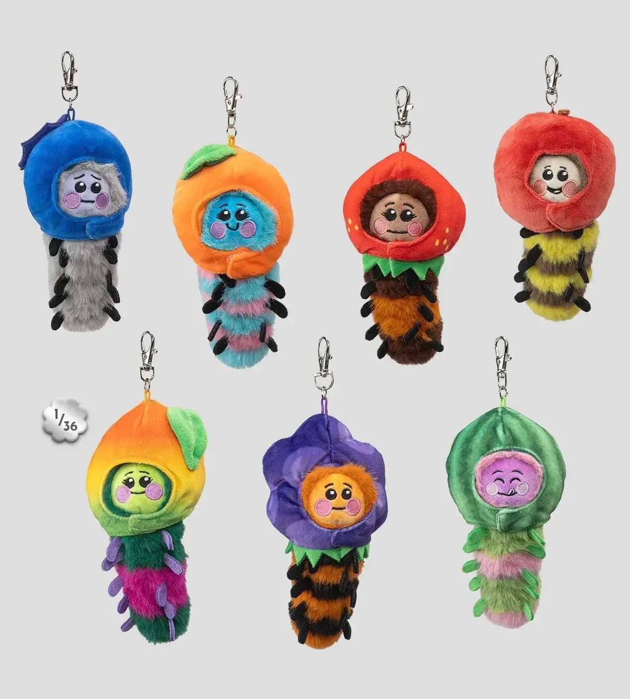 Kaleidos Creative: Wooly Bear and Friends Plush Keychain Blind Box - ToylandEU