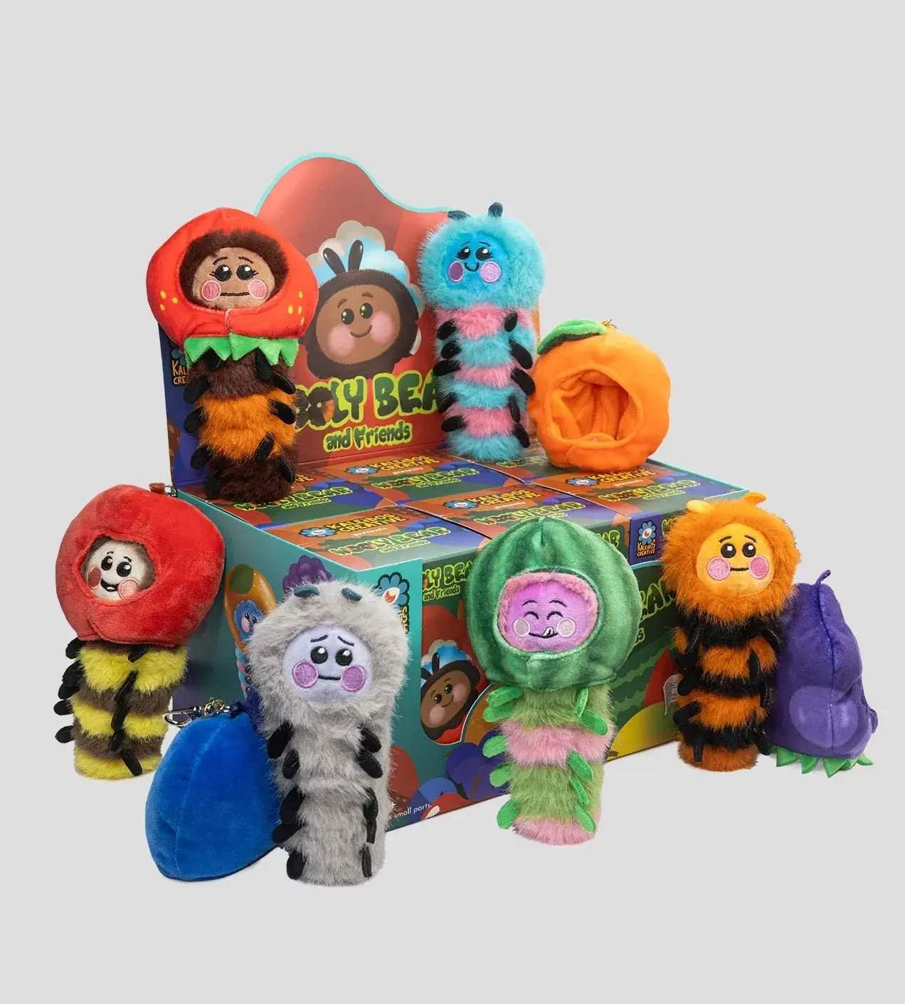 Kaleidos Creative: Wooly Bear and Friends Plush Keychain Blind Box - ToylandEU