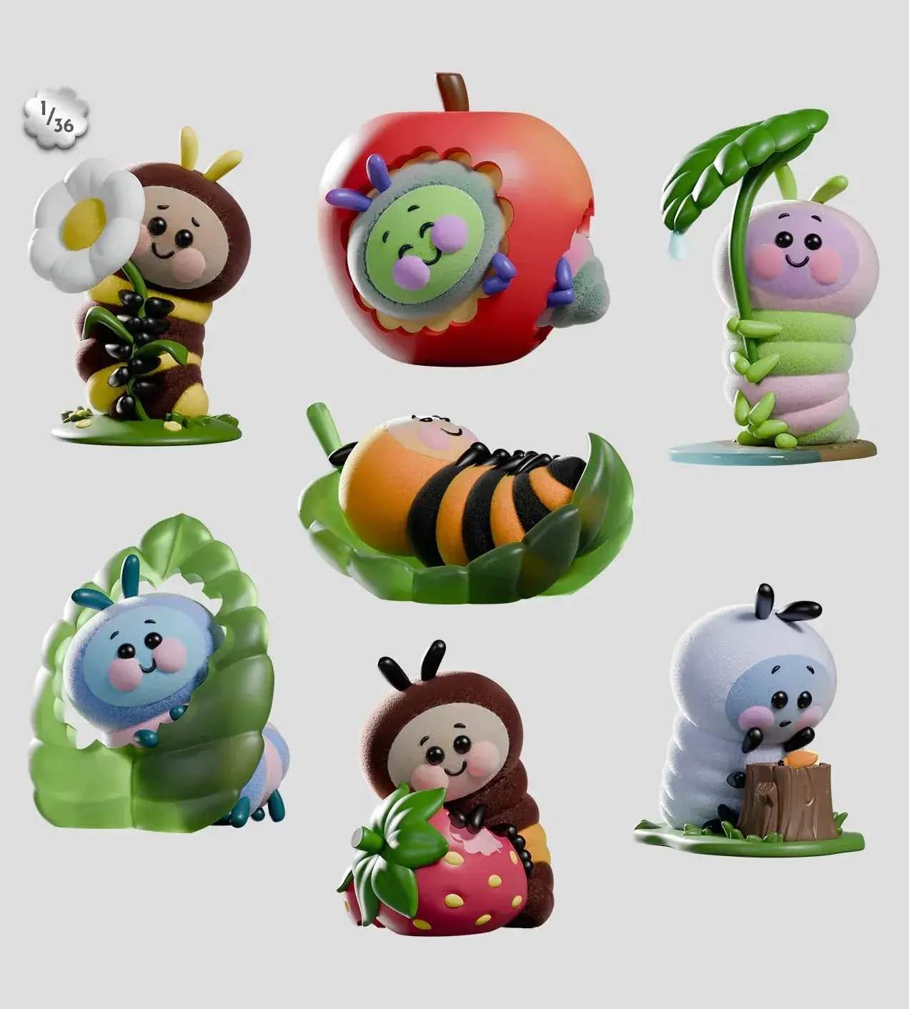 Kaleidos Creative: Wooly Bear and Friends Vinyl Blind Box - ToylandEU